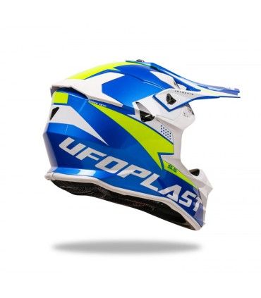 Casco cross Ufo Intrepid blu giallo