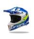 Casco cross Ufo Intrepid blu giallo