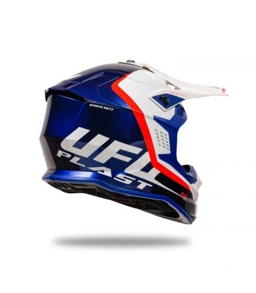 Casco cross Ufo Intrepid blu bianco