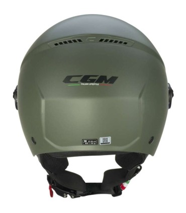 Casco Jet Cgm 167A Florence verde opaco