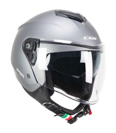 Casco jet CGM 126 A grigio opaco