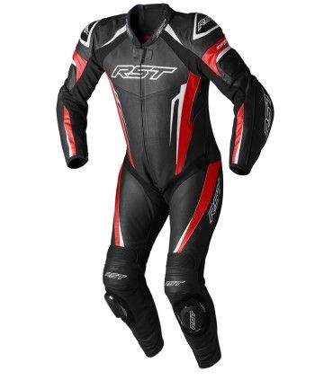 RST TracTech Evo 5 CE black red leather suit