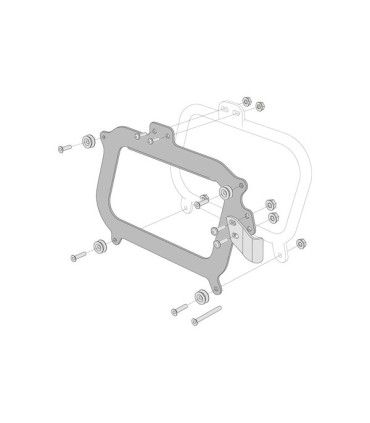 SW-Motech Adapterkit für Givi Kofferträger. Für TRAX ADV/EVO. Montage von 2 Koffern