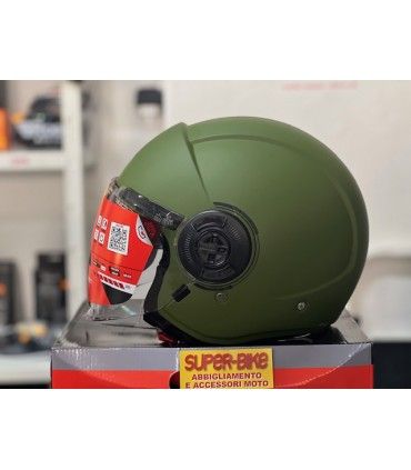 Casco jet MT Helmets Viale SV S Solid A6 verde opaco