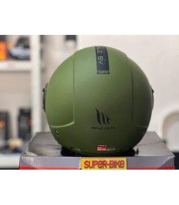 Casco jet MT Helmets Viale SV S Solid A6 verde opaco