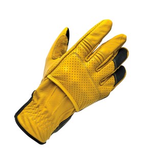 GANTS MOTO CUIR BILTWELL BORREGO CE jaune