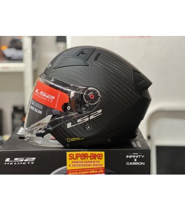 Casco jet LS2 OF603 Infinity 2 carbonio opaco