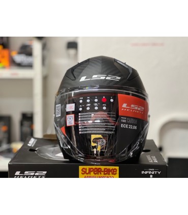 Casco jet LS2 OF603 Infinity 2 carbonio opaco