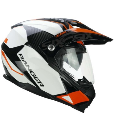 Casque Crosstourer CGM 666A Ranger blanc orange