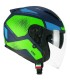 Casque jet CGM 136G Galaxy vert bleu matt