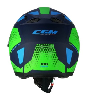 Casco jet CGM 136G Galaxy verde blu opaco