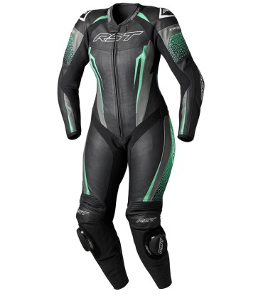 Combinaison femme en cuir RST Tractech EVO 5 noir vert