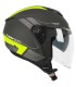 Casco jet CGM 126 G Iper City grafite giallo opaco