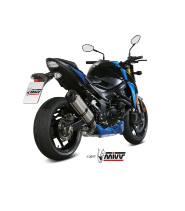 Echappement moto Mivv Suono Suzuki GSX-S 750 (2017-20) noir homologuè