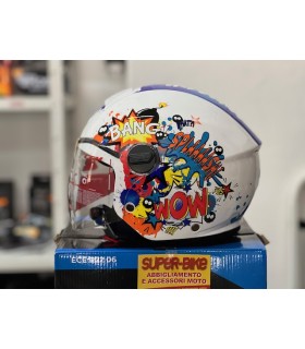 Casco bambino Cgm 261g Mini Comics bianco