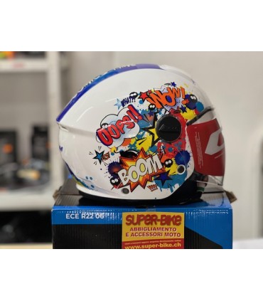 Casco bambino Cgm 261g Mini Comics bianco