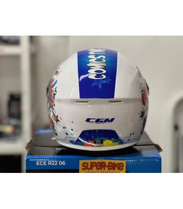 Casco bambino Cgm 261g Mini Comics bianco