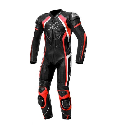 Spyke Losail Race combinaison en cuir noir rouge