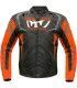 Giacca moto Berik Urban Microdry nero arancio