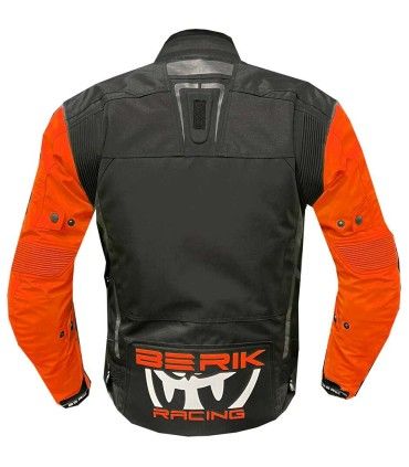 Berik Urban Microdry motorcycle jacket blak orange