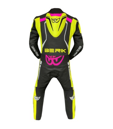 Berik Ls1-171334FR black yellow fuchsia leather suit