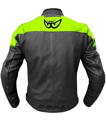 Berik Lj Sport Classic black yellow leather jacket