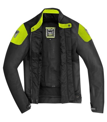 Motorrad lederjacke Berik Lj Sport Classic schwarz gelb