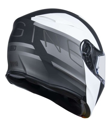 Casque modulaire Origine Delta Row blanc noir matt avec bluethoot