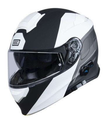 Casque modulaire Origine Delta Row blanc noir matt avec bluethoot