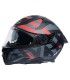 Casque moto M11 Pace noir gris rouge matt