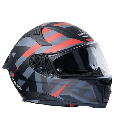 Casco moto M11 Pace nero rosso grigio opaco