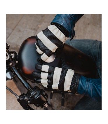 Motorrad handschuhe Holy Freedom Pitt Raw weiss