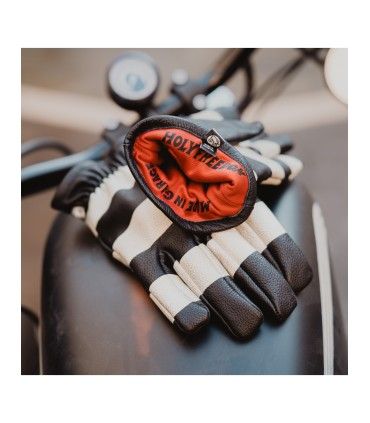 Gants moto Holy Freedom Pitt Raw blanc