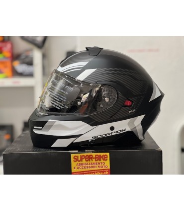 Casco Scorpion Exo-930 Evo Sikon nero bianco opaco