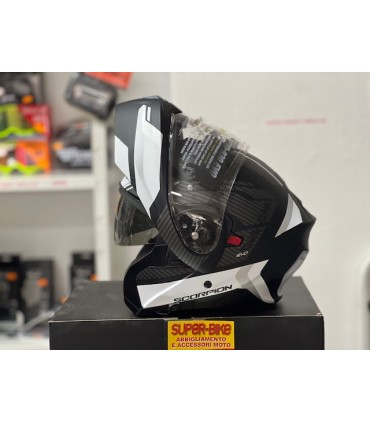 Casco Scorpion Exo-930 Evo Sikon nero bianco opaco