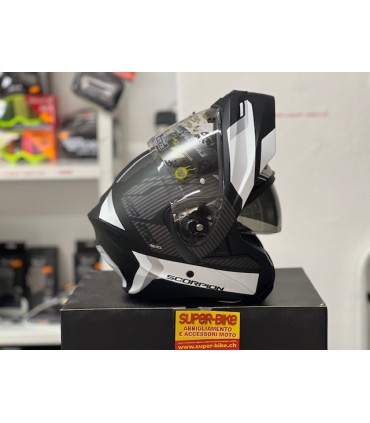 Casco Scorpion Exo-930 Evo Sikon nero bianco opaco