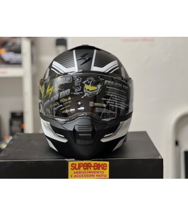 Casco Scorpion Exo-930 Evo Sikon nero bianco opaco