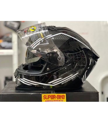 Casco integrale Scorpion Exo 1400 Evo 2 Carbon Air Reika bianco