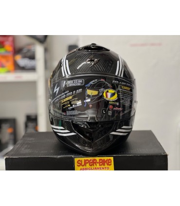 Casco integrale Scorpion Exo 1400 Evo 2 Carbon Air Reika bianco