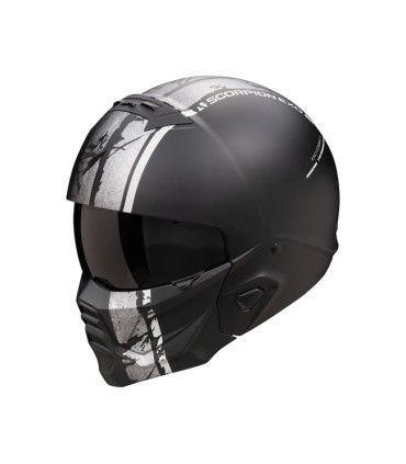 Casque Scorpion Exo Combat 2 Lord noir matt silver