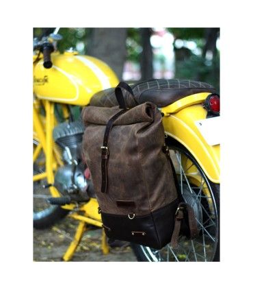 TRIP MACHINE BACKPACK PANNIERS TOBACCO