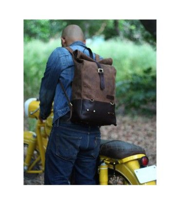 TRIP MACHINE BACKPACK PANNIERS TOBACCO