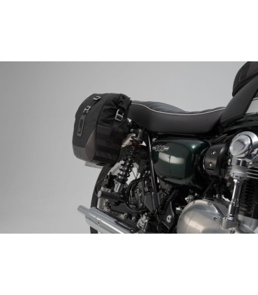 SW-Motech Legend Gear side bag system LC Black Edition. Kawasaki W800 / Street / Cafe (11-), W650 (99-06)