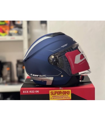 Casco jet CGM 126 G Iper City blu opaco