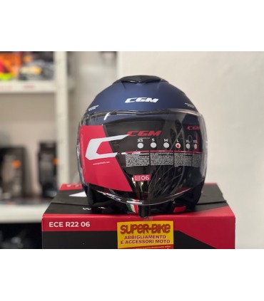 Casco jet CGM 126 G Iper City blu opaco