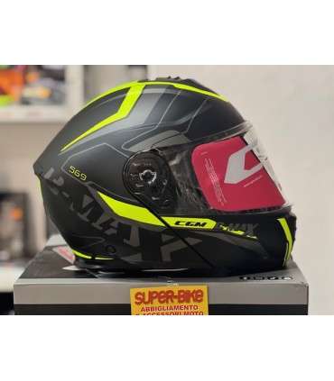 Casco modulare CGM 569A C-Max City nero giallo opaco