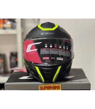 Casco modulare CGM 569A C-Max City nero giallo opaco