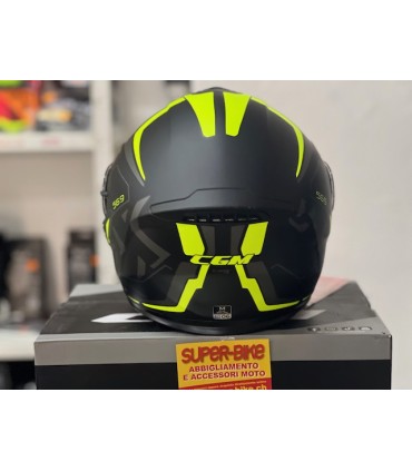 Casco modulare CGM 569A C-Max City nero giallo opaco