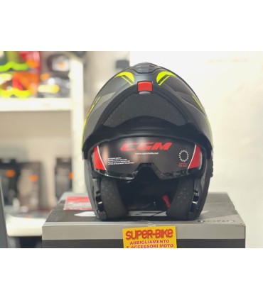 Casco modulare CGM 569A C-Max City nero giallo opaco