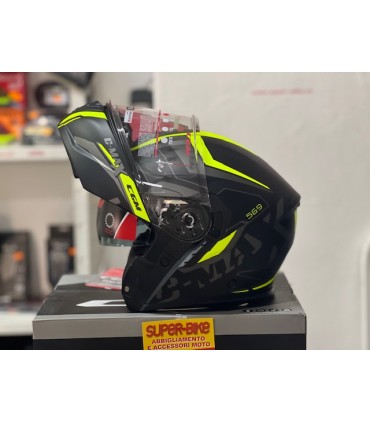 Casco modulare CGM 569A C-Max City nero giallo opaco